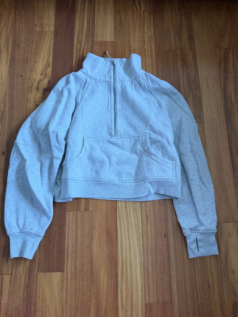 Lululemon Scuba Oversized Funnel-Neck Half Zip Heathered Core Ultra Light Grey